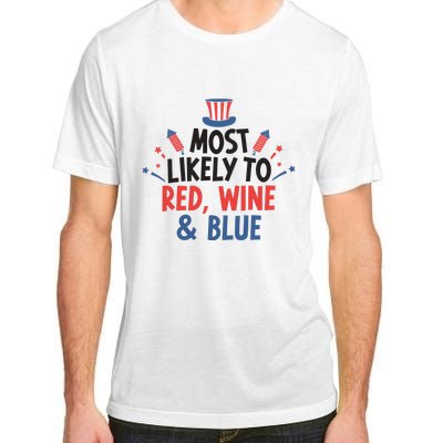 Most Likely To Red Wine And Blue Adult ChromaSoft Performance T-Shirt