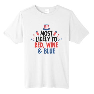 Most Likely To Red Wine And Blue Tall Fusion ChromaSoft Performance T-Shirt