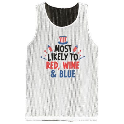 Most Likely To Red Wine And Blue Mesh Reversible Basketball Jersey Tank