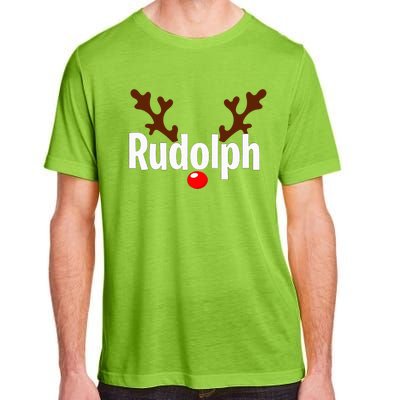 Most Likely To Try Ride Rudolph Funny Couples Christmas Adult ChromaSoft Performance T-Shirt