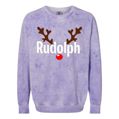 Most Likely To Try Ride Rudolph Funny Couples Christmas Colorblast Crewneck Sweatshirt