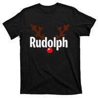 Most Likely To Try Ride Rudolph Funny Couples Christmas T-Shirt