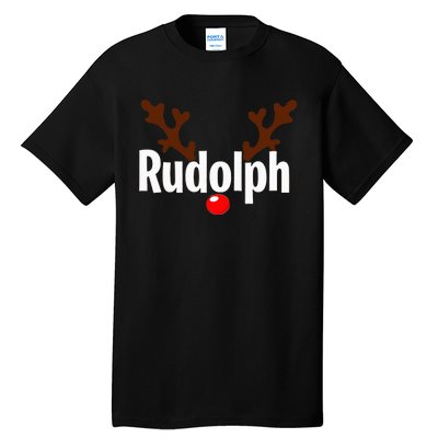 Most Likely To Try Ride Rudolph Funny Couples Christmas Tall T-Shirt