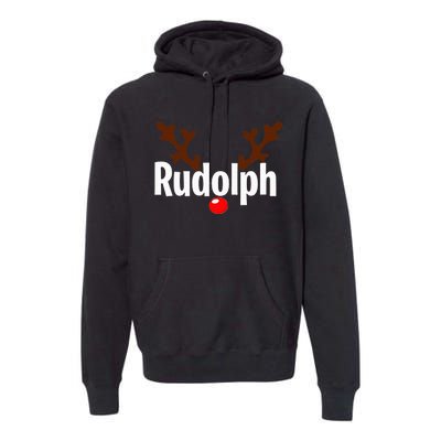 Most Likely To Try Ride Rudolph Funny Couples Christmas Premium Hoodie