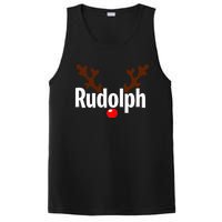 Most Likely To Try Ride Rudolph Funny Couples Christmas PosiCharge Competitor Tank