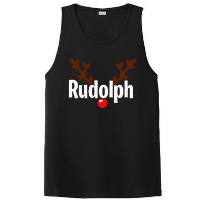 Most Likely To Try Ride Rudolph Funny Couples Christmas PosiCharge Competitor Tank