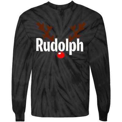 Most Likely To Try Ride Rudolph Funny Couples Christmas Tie-Dye Long Sleeve Shirt