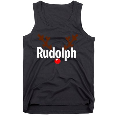 Most Likely To Try Ride Rudolph Funny Couples Christmas Tank Top