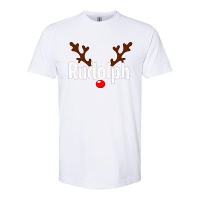 Most Likely To Try Ride Rudolph Funny Couples Christmas Softstyle CVC T-Shirt