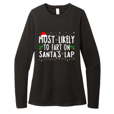 Most Likely To Fart On SantaS Lap Family Matching Christmas Womens CVC Long Sleeve Shirt