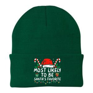 Most Likely To Christmas Be Santa's Favorite Matching Family Knit Cap Winter Beanie