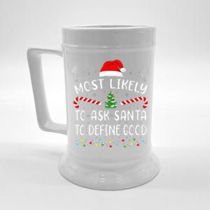 Most Likely To Ask Santa To Define Good Christmas Family Beer Stein