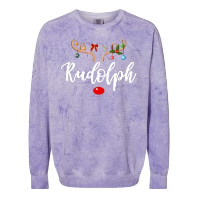 Most Likely To Try To Ride Rudolph Matching Couple Christmas Colorblast Crewneck Sweatshirt