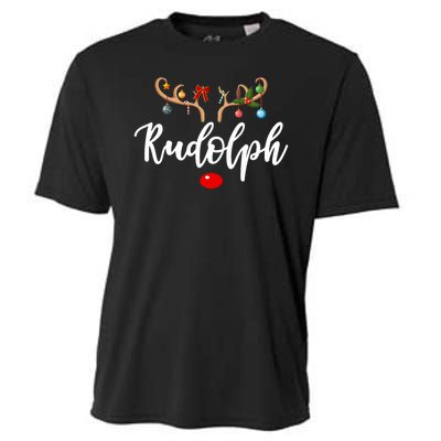 Most Likely To Try To Ride Rudolph Matching Couple Christmas Cooling Performance Crew T-Shirt