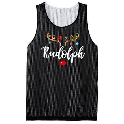 Most Likely To Try To Ride Rudolph Matching Couple Christmas Mesh Reversible Basketball Jersey Tank