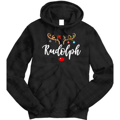 Most Likely To Try To Ride Rudolph Matching Couple Christmas Tie Dye Hoodie