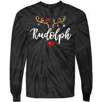 Most Likely To Try To Ride Rudolph Matching Couple Christmas Tie-Dye Long Sleeve Shirt