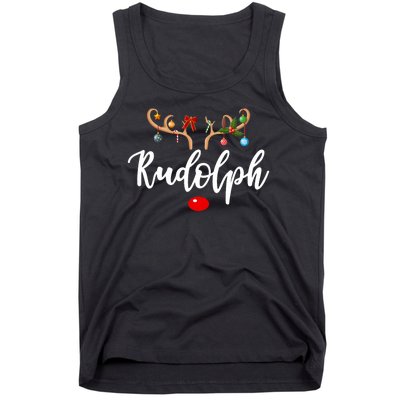 Most Likely To Try To Ride Rudolph Matching Couple Christmas Tank Top