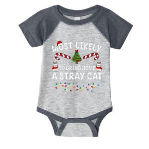 Most Likely To Bring Home A Stray Cat Matching Christmas Infant Baby Jersey Bodysuit