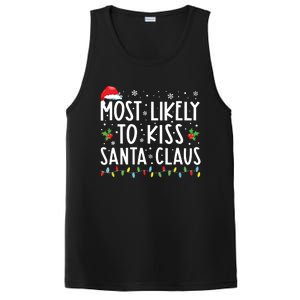 Most Likely To Kiss Santa Claus Family Christmas Xmas PosiCharge Competitor Tank