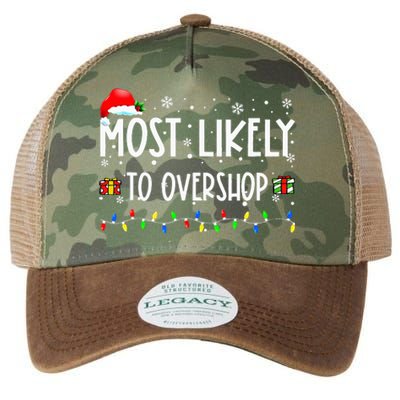 Most Likely To Overshop Shopping Family Crew Christmas Legacy Tie Dye Trucker Hat