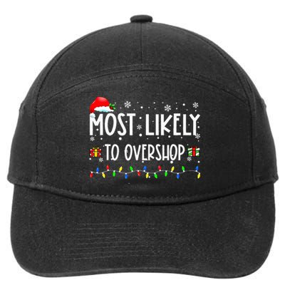 Most Likely To Overshop Shopping Family Crew Christmas 7-Panel Snapback Hat