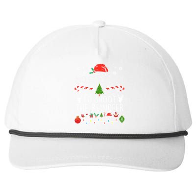 Most Likely To Shoot The Reindeer Family Christmas Holiday Gift Snapback Five-Panel Rope Hat