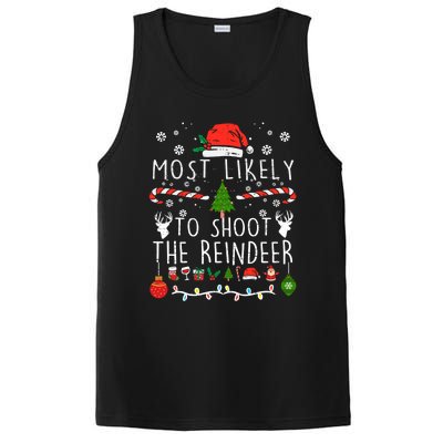 Most Likely To Shoot The Reindeer Family Christmas Holiday Gift PosiCharge Competitor Tank