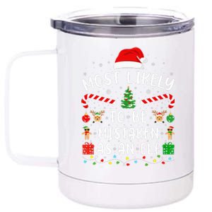 Most Likely To Be Mistaken As An Elf Christmas Family Joke 12 oz Stainless Steel Tumbler Cup