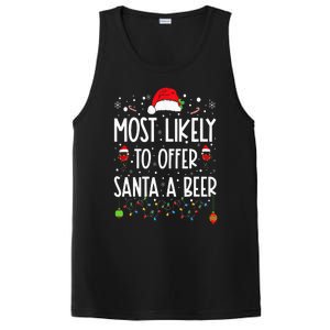 Most Likely To Offer Santa A Beer Funny Drinking Christmas PosiCharge Competitor Tank