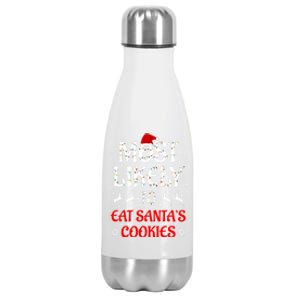 Most Likely To Christmas Family Matching Eat Santa's Cookies Great Gift Stainless Steel Insulated Water Bottle