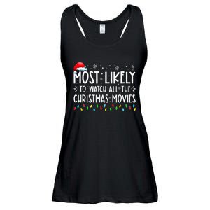 Most Likely To Watch All The Christmas Movies Christmas Ladies Essential Flowy Tank