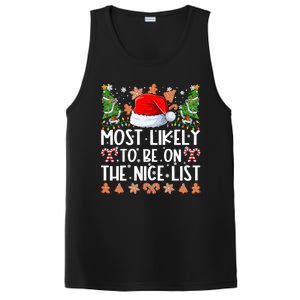 Most Likely To Be On The Nice List Family Christmas Pajamas PosiCharge Competitor Tank