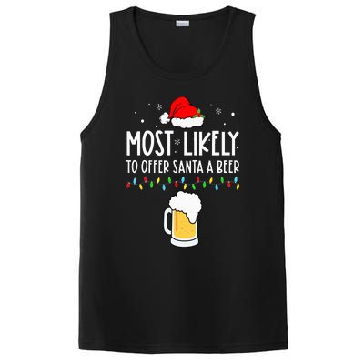 Most Likely To Offer Santa A Beer Family Pajamas Christmas PosiCharge Competitor Tank