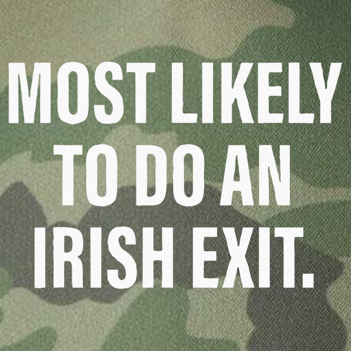 Most Likely To Do An Irish Goodbye Legacy Tie Dye Trucker Hat