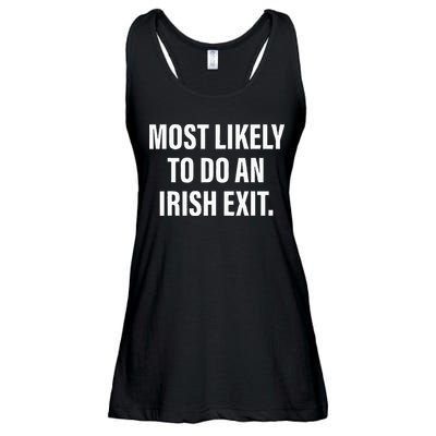 Most Likely To Do An Irish Goodbye Ladies Essential Flowy Tank