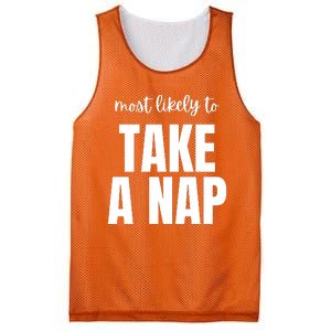 Most Likely To Take A Nap Mesh Reversible Basketball Jersey Tank