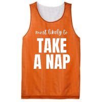 Most Likely To Take A Nap Mesh Reversible Basketball Jersey Tank