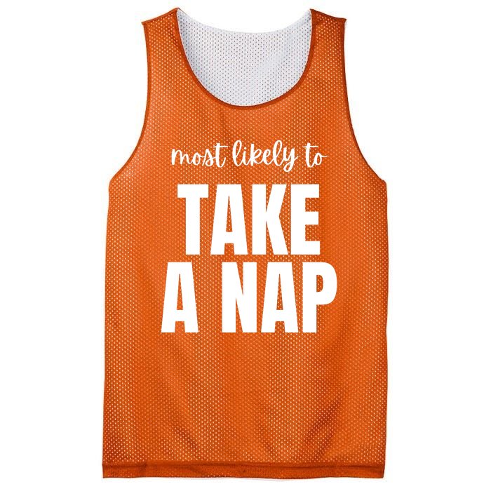 Most Likely To Take A Nap Mesh Reversible Basketball Jersey Tank