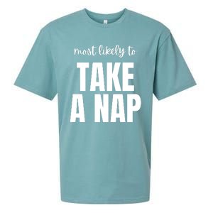 Most Likely To Take A Nap Sueded Cloud Jersey T-Shirt