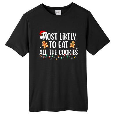 Most Likely To Eat All The Cookies Family Matching Christmas Tall Fusion ChromaSoft Performance T-Shirt