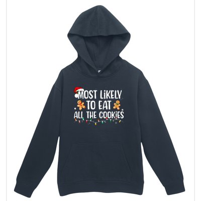 Most Likely To Eat All The Cookies Family Matching Christmas Urban Pullover Hoodie