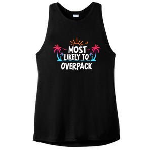 Most Likely To Overpack Ladies PosiCharge Tri-Blend Wicking Tank