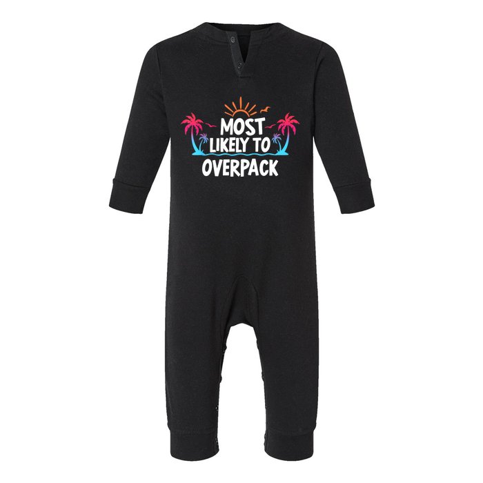 Most Likely To Overpack Infant Fleece One Piece