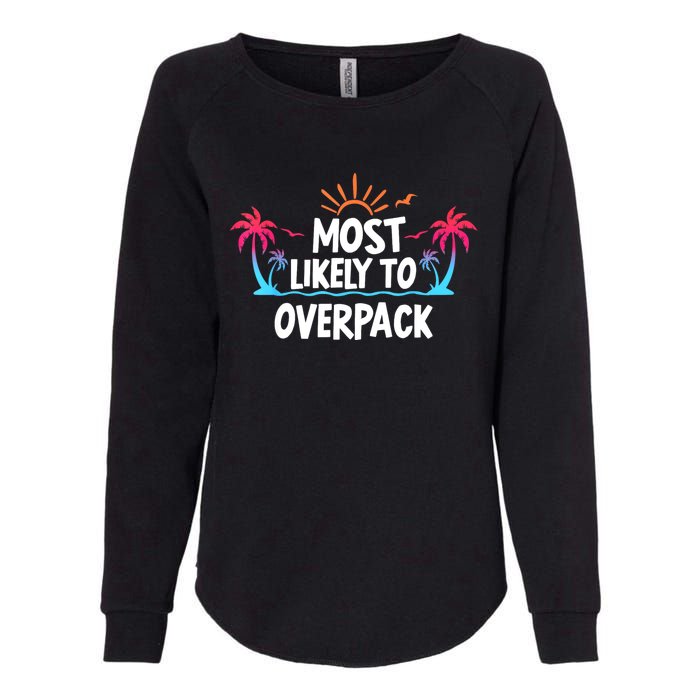 Most Likely To Overpack Womens California Wash Sweatshirt