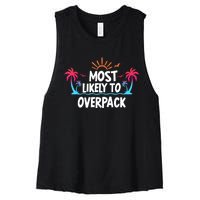 Most Likely To Overpack Women's Racerback Cropped Tank