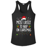 Most Likely To Nap On Christmas Family Christmas Pajamas Ladies PosiCharge Competitor Racerback Tank