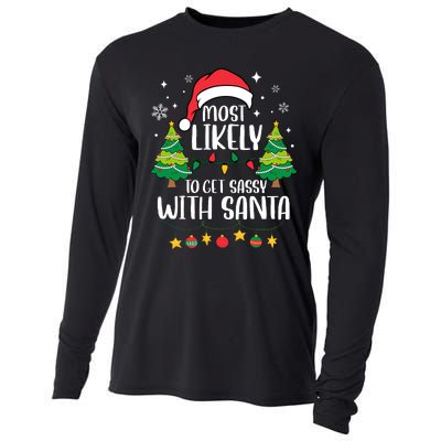 Most Likely To Get Sassy With Santa Matching Christmas Cooling Performance Long Sleeve Crew