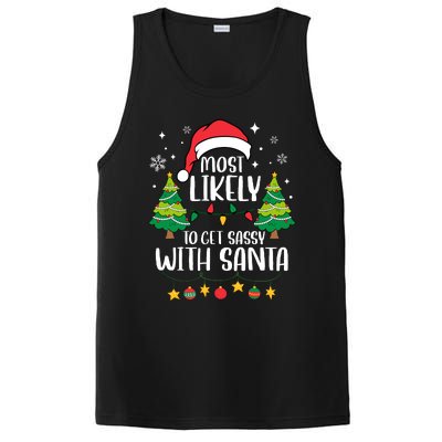 Most Likely To Get Sassy With Santa Matching Christmas PosiCharge Competitor Tank