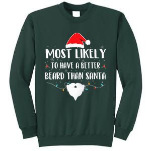 Most Likely To Have A Better Beard Than Santa Family Xmas  Sweatshirt